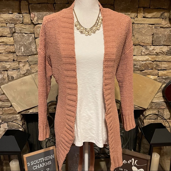 NWOT Aerie Tan Chenille Tie Front Cardigan Sweater Size Small - Picture 2 of 10